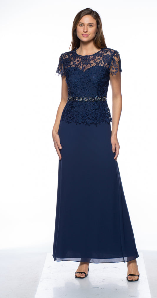 2PC MOCK CHEM LACE GOWN