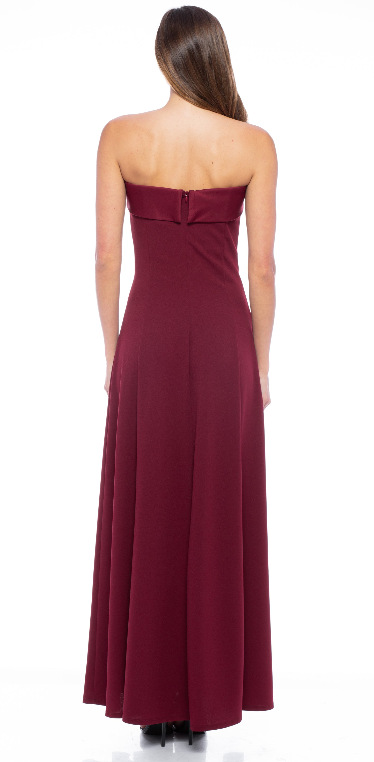 STRAPLESS CREPE DRESS